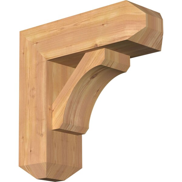 Ekena Millwork Legacy Craftsman Smooth Bracket w/ Offset Brace, Western Red Cedar, 7 1/2"W x 22"D x 22"H BKT0806X22X22LEC04SWR - main